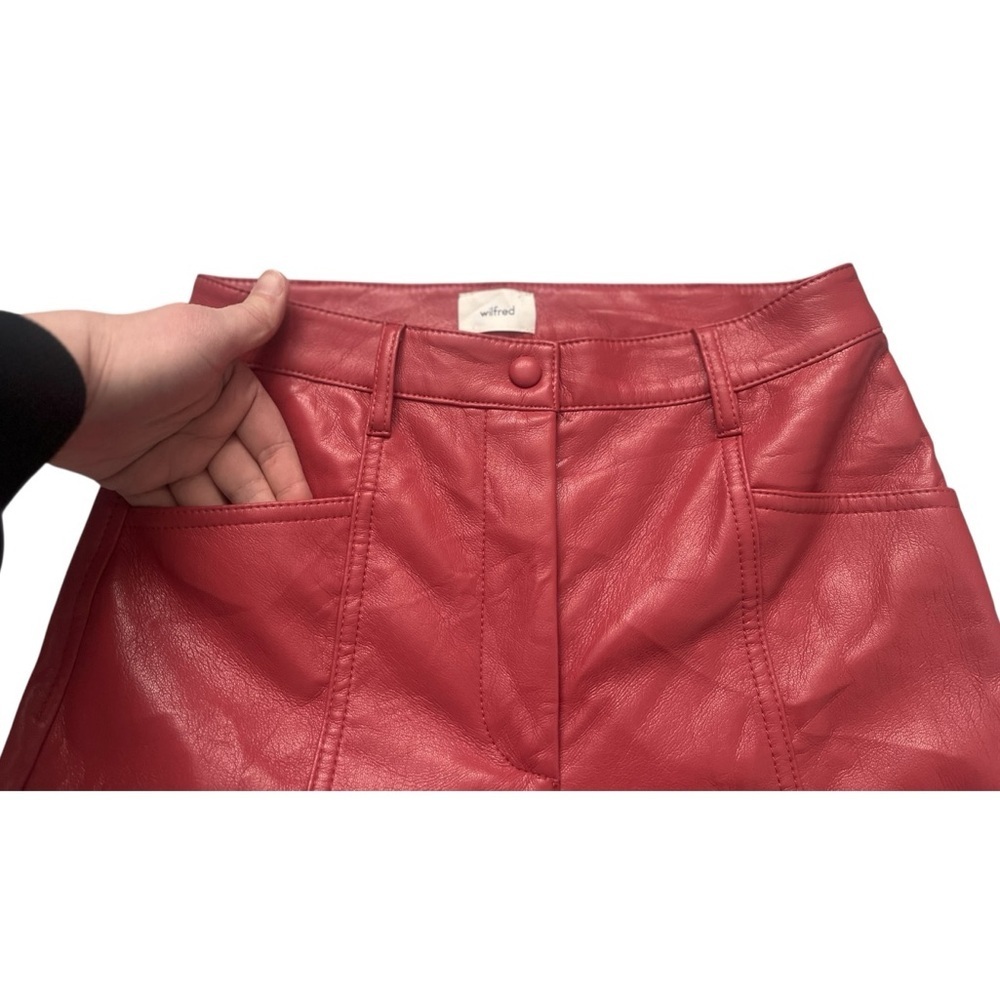 Wilfred Aritzia Rebel vegan faux leather high waisted straight leg pants - Picture 5 of 10